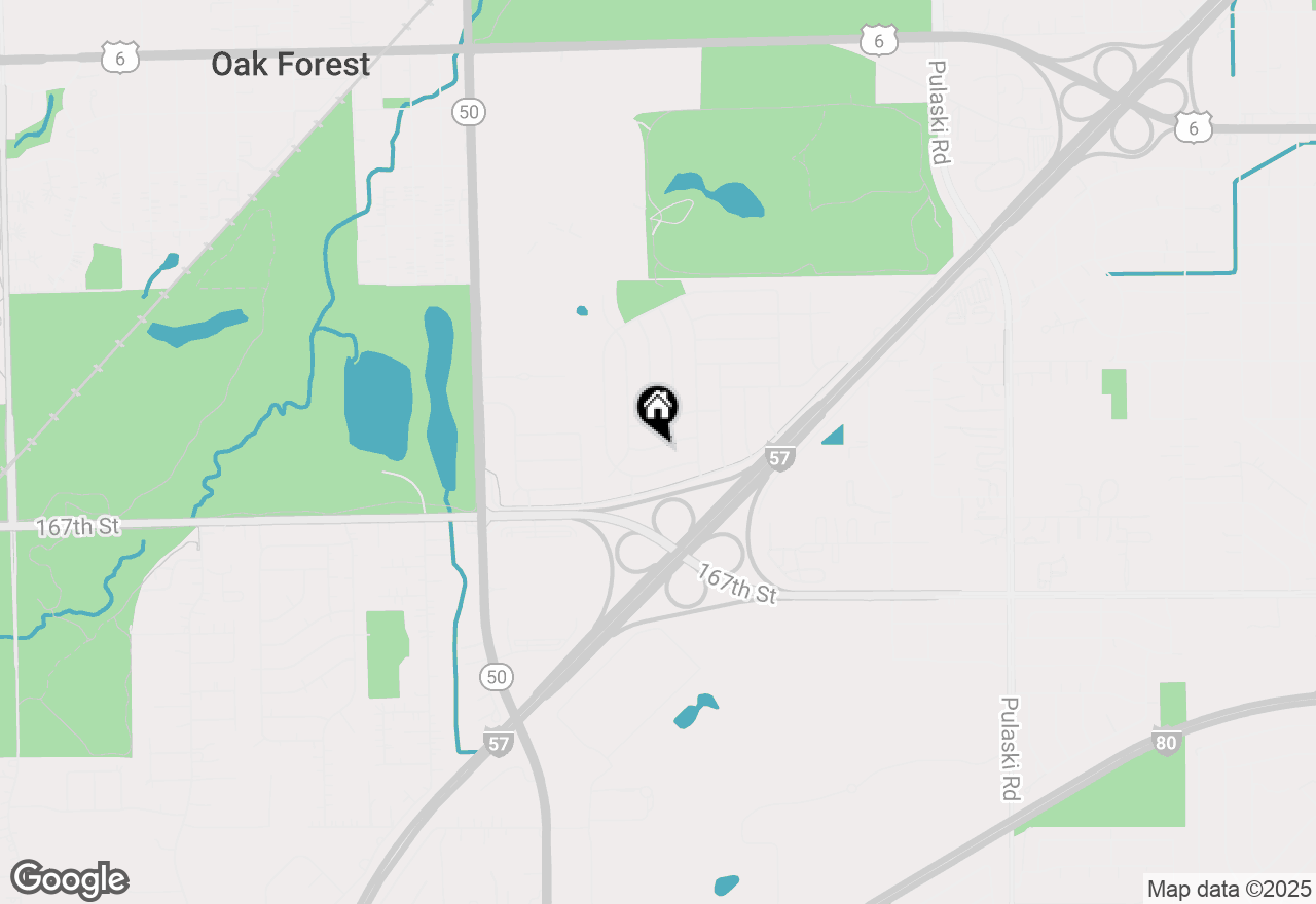 Map of 4435 Adele Lane, Oak Forest, IL 60452