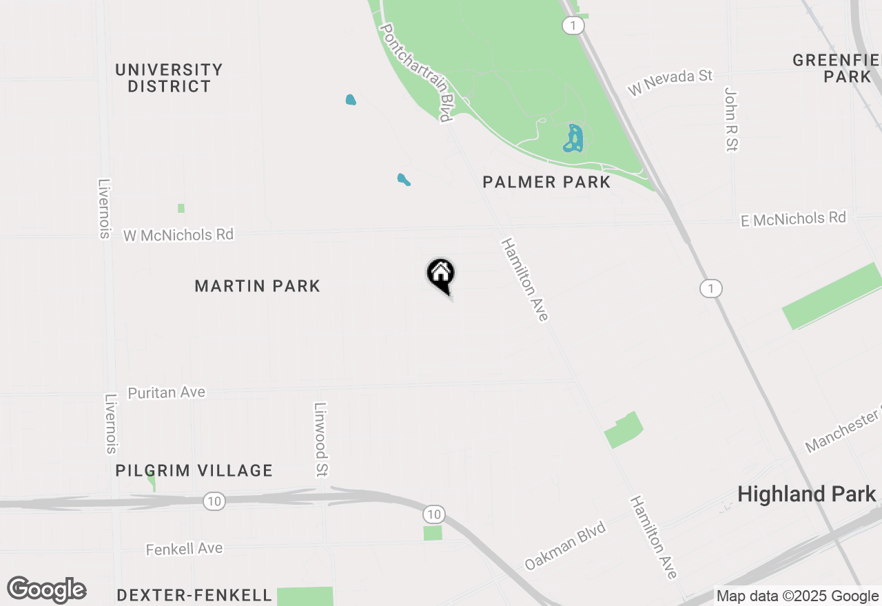 Map of 1965 Brighton Street, Detroit, MI 48203