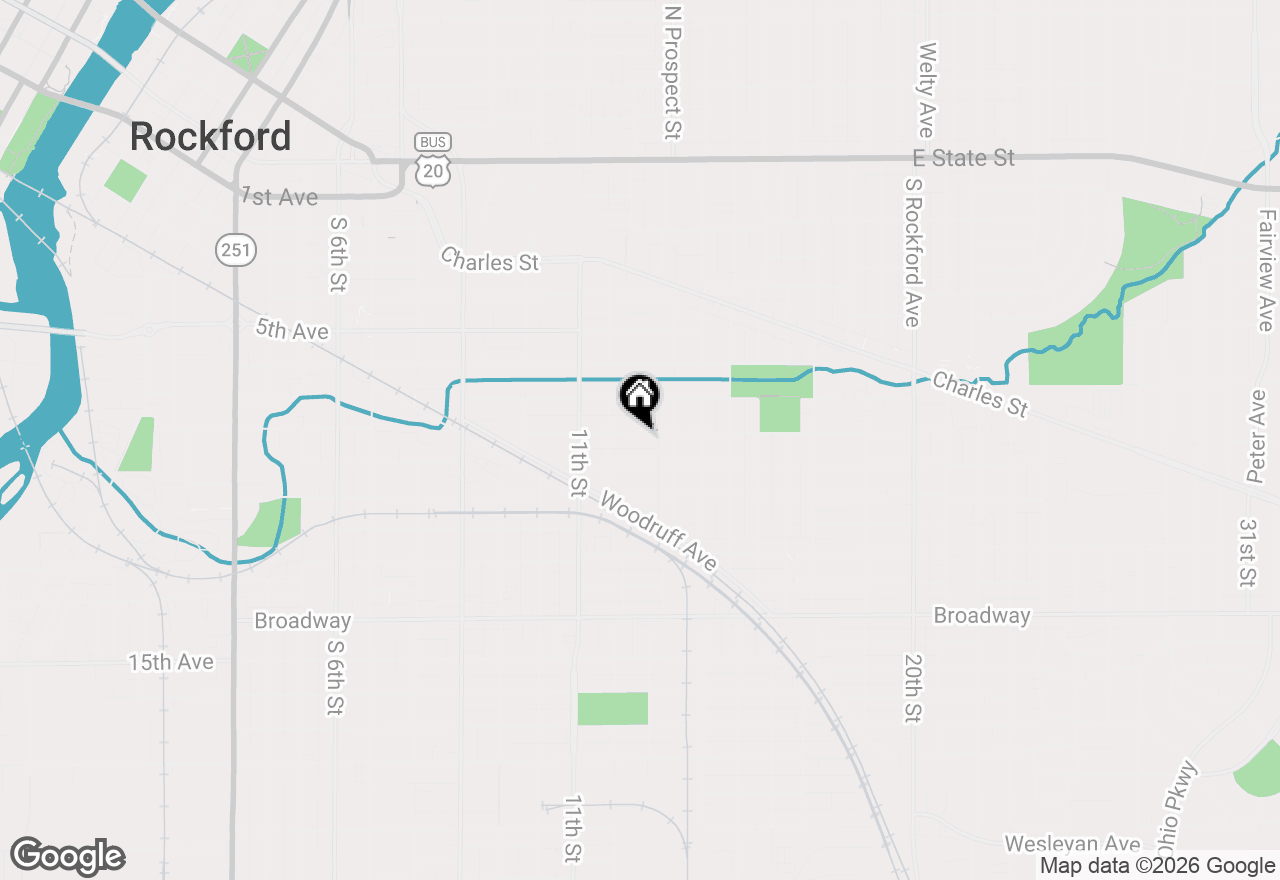 Map of 1631 8th Avenue, Rockford, IL 61104