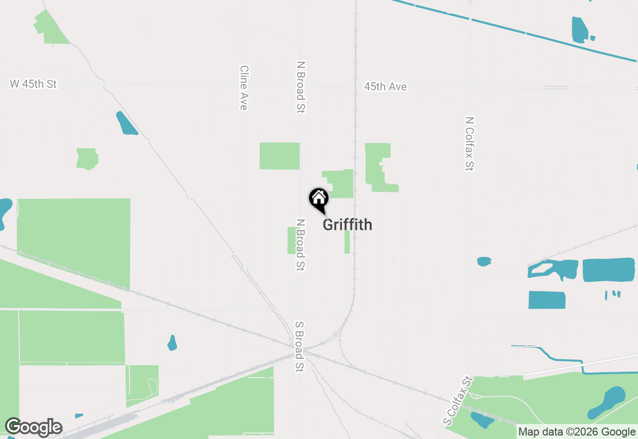 Map of 411 N Lafayette Street, Griffith, IN 46319