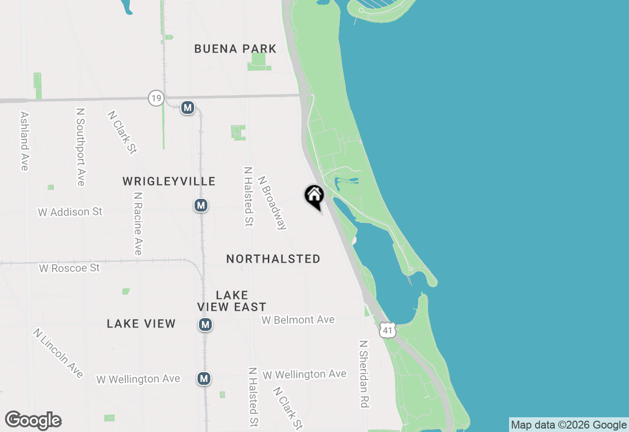 Map of 524 W Cornelia Avenue #3N, Chicago, IL 60657