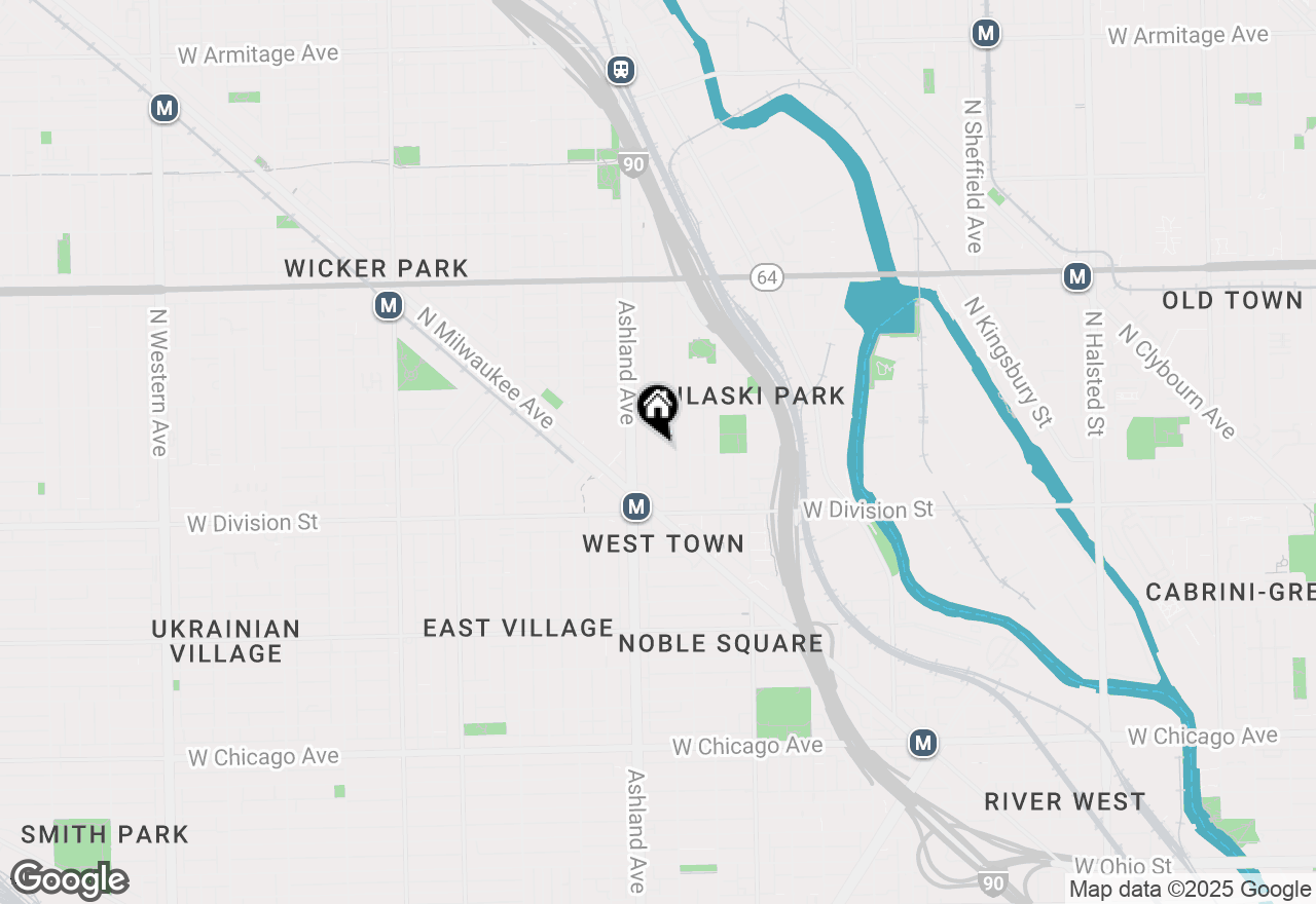 Map of 1302 N Bosworth Avenue #1, Chicago, IL 60642
