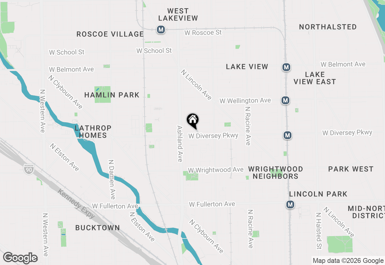 Map of 1512 W Diversey Parkway #C, Chicago, IL 60614