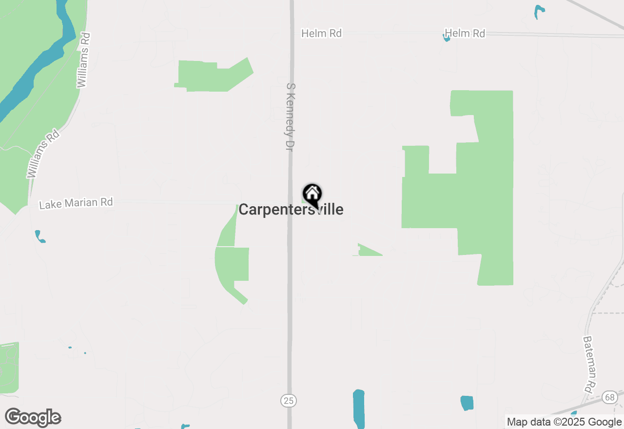 Map of 102 Caddy Avenue, Carpentersville, IL 60110