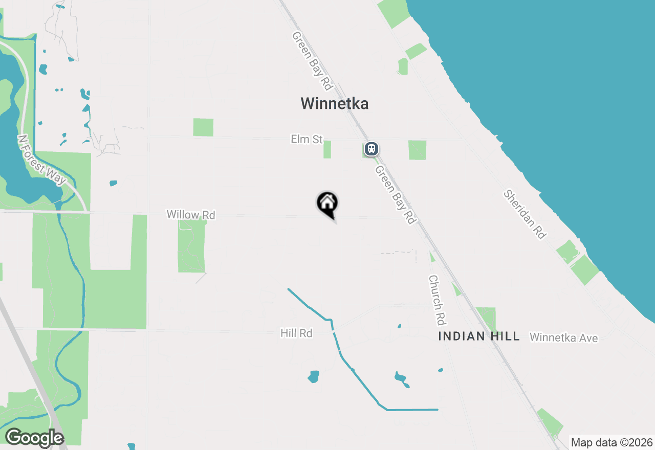 Map of 345 Birch Street, Winnetka, IL 60093