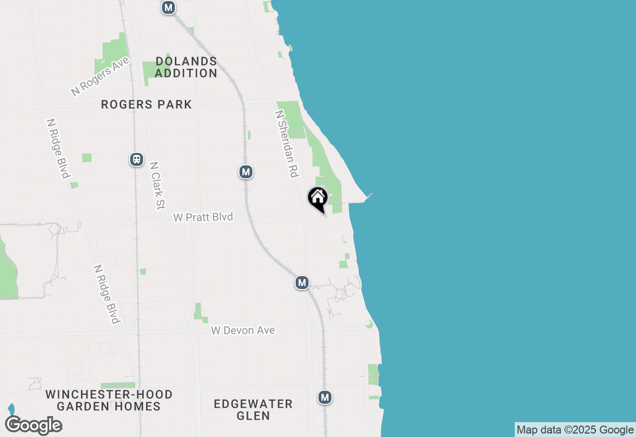 Map of 1133 W Pratt Street #2, Chicago, IL 60626