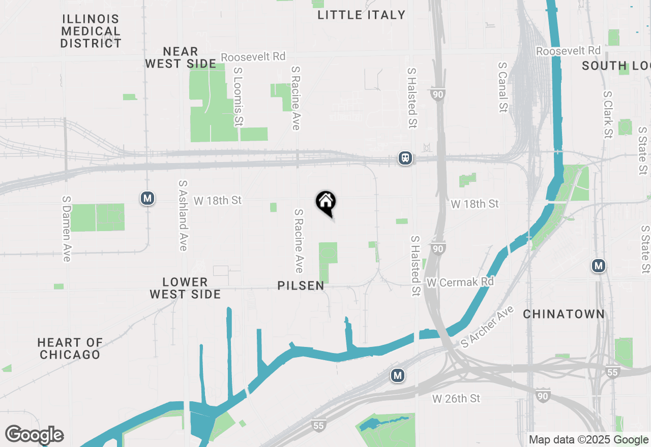 Map of 1123 W 19th Street, Chicago, IL 60608