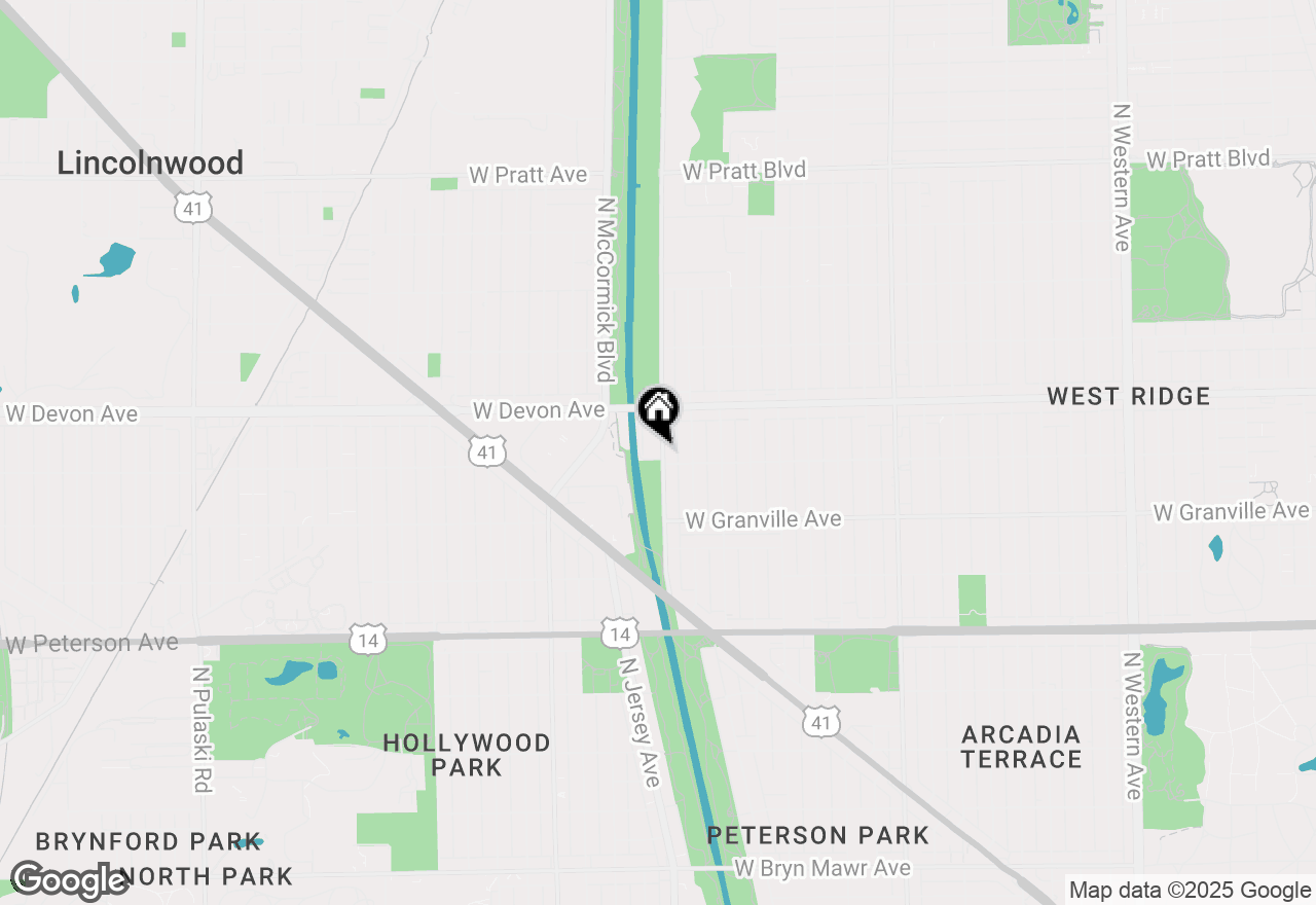 Map of 6308 N Kedzie Avenue #2W, Chicago, IL 60659