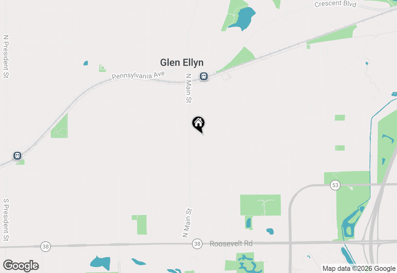 Map of 544 Turner Avenue, Glen Ellyn, IL 60137