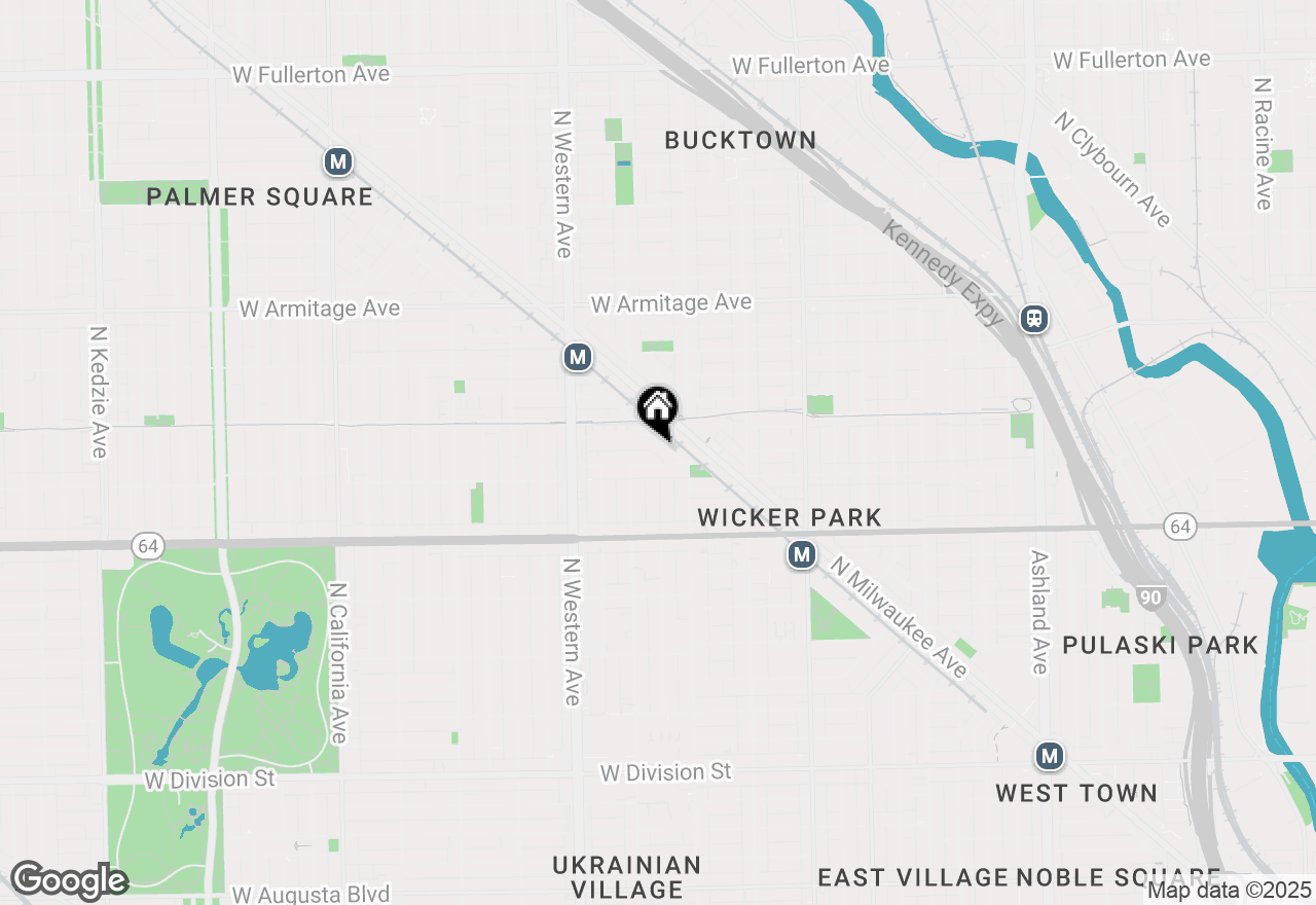 Map of 1724 N Winnebago Avenue #B, Chicago, IL 60647