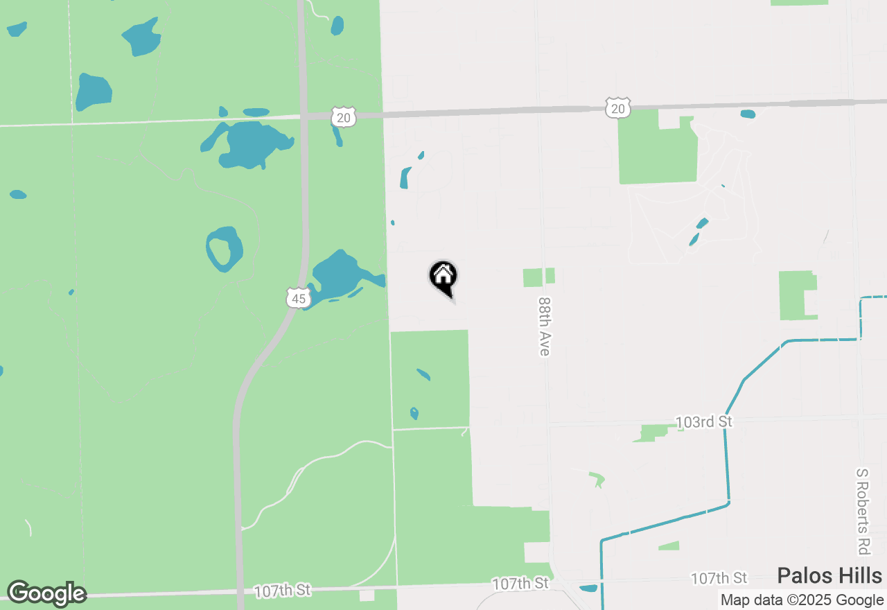 Map of 9039 Windsor Drive, Palos Hills, IL 60465