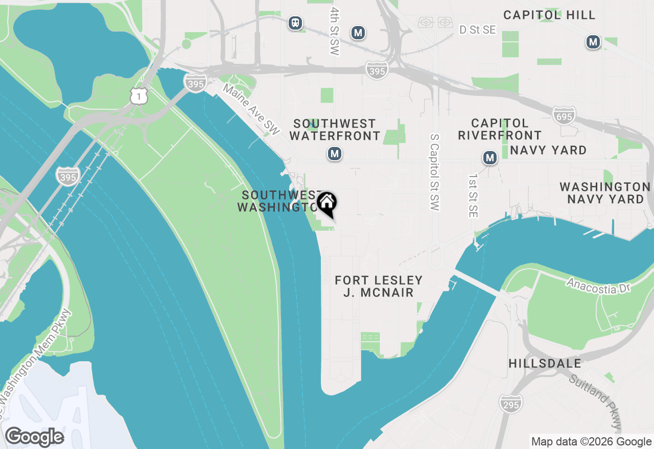 Map of 1435 4th Street Sw #B516, Washington, DC 20024