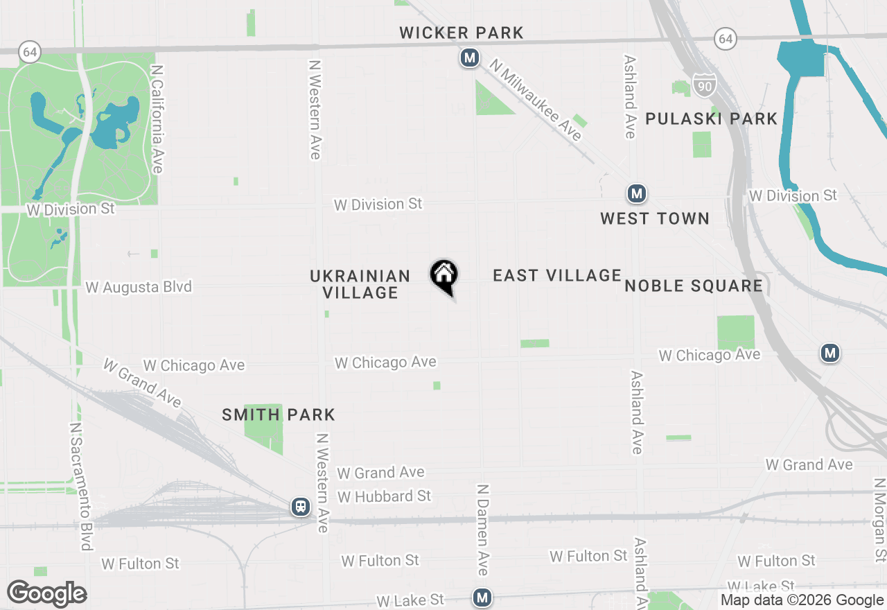 Map of 921 N Hoyne Avenue #6, Chicago, IL 60622