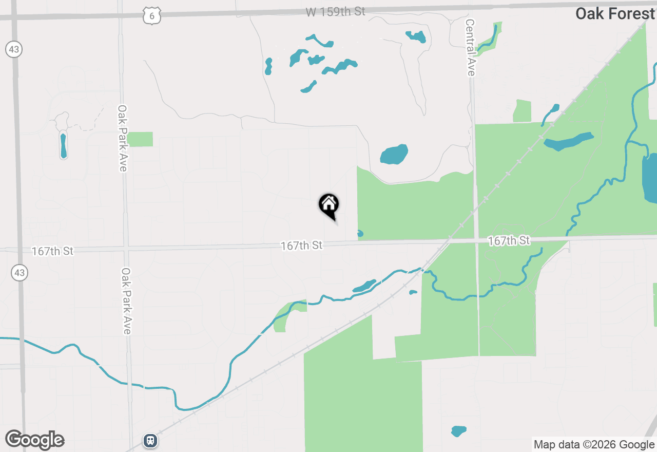 Map of 16631 Patricia Avenue, Tinley Park, IL 60477