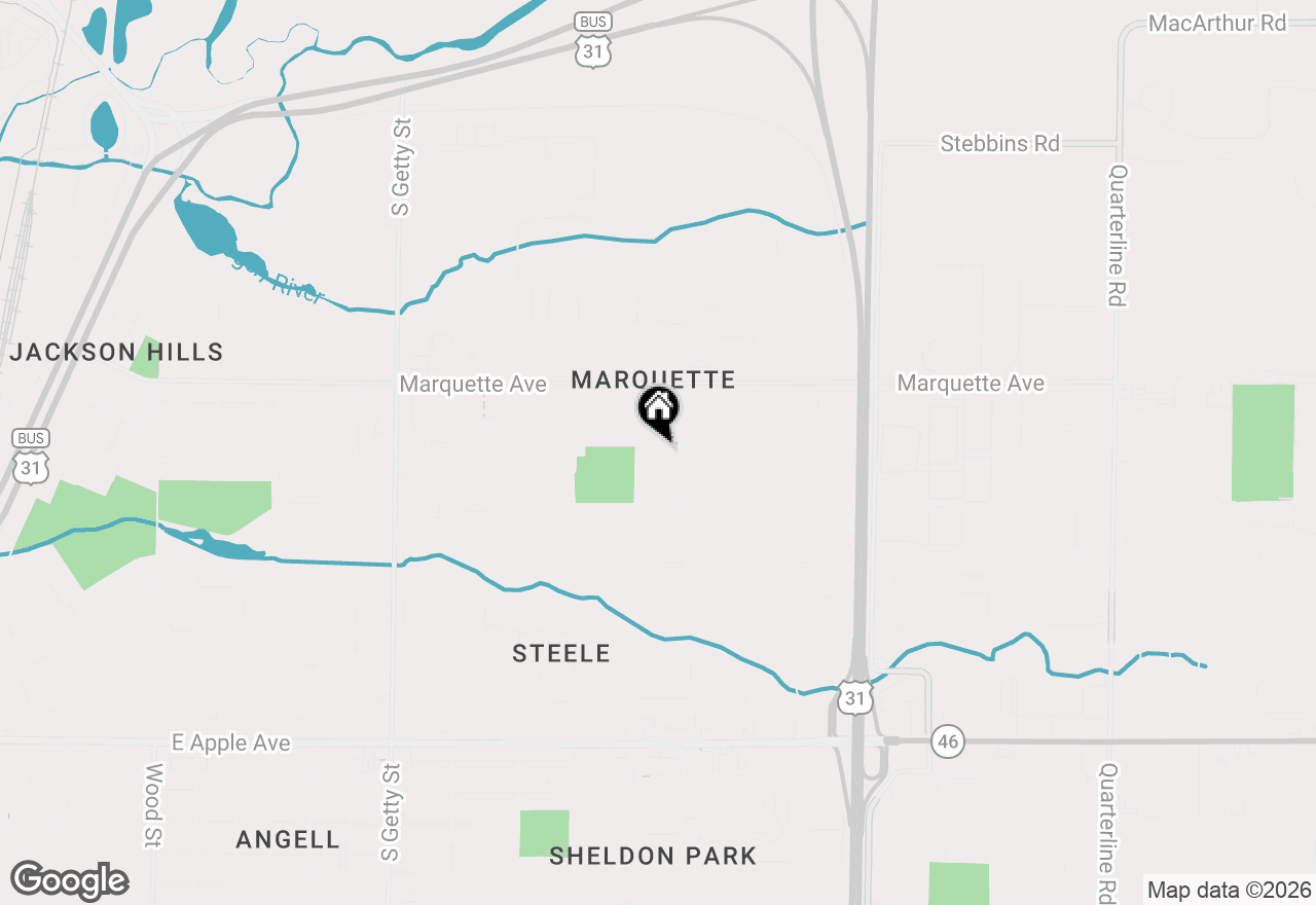 Map of 1237 James Avenue, Muskegon, MI 49442