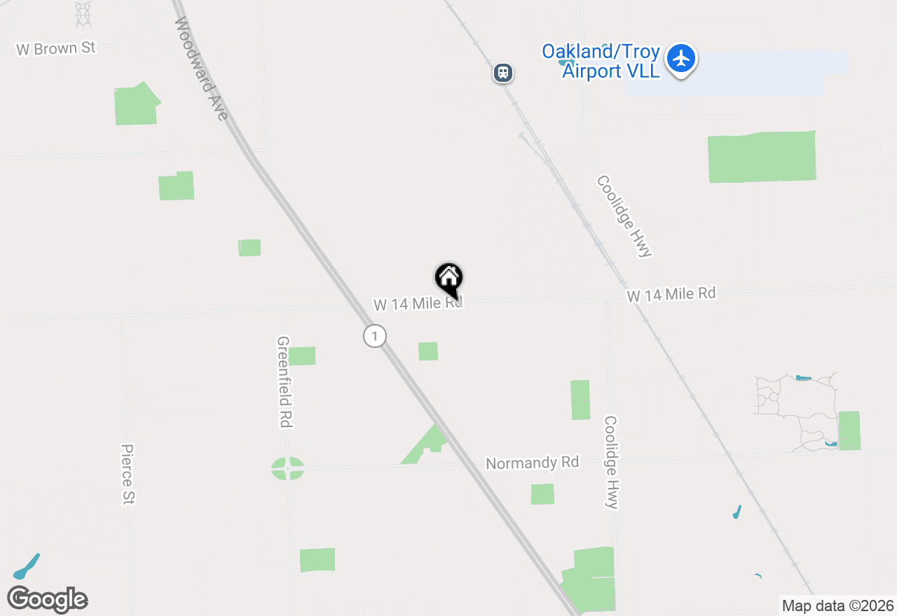 Map of 4725 Elmwood Street, Royal Oak, MI 48073