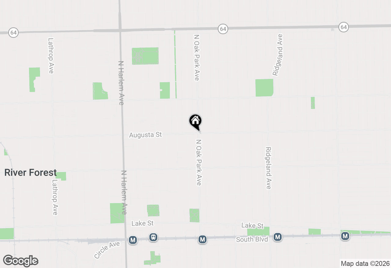 Map of 812 Augusta Street, Oak Park, IL 60302