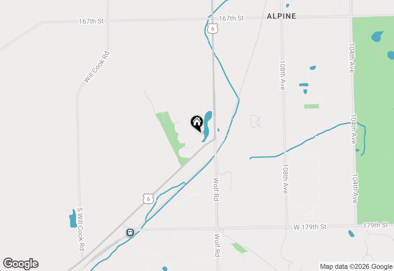 Map of 17346 Brook Crossing Court, Orland Park, IL 60467