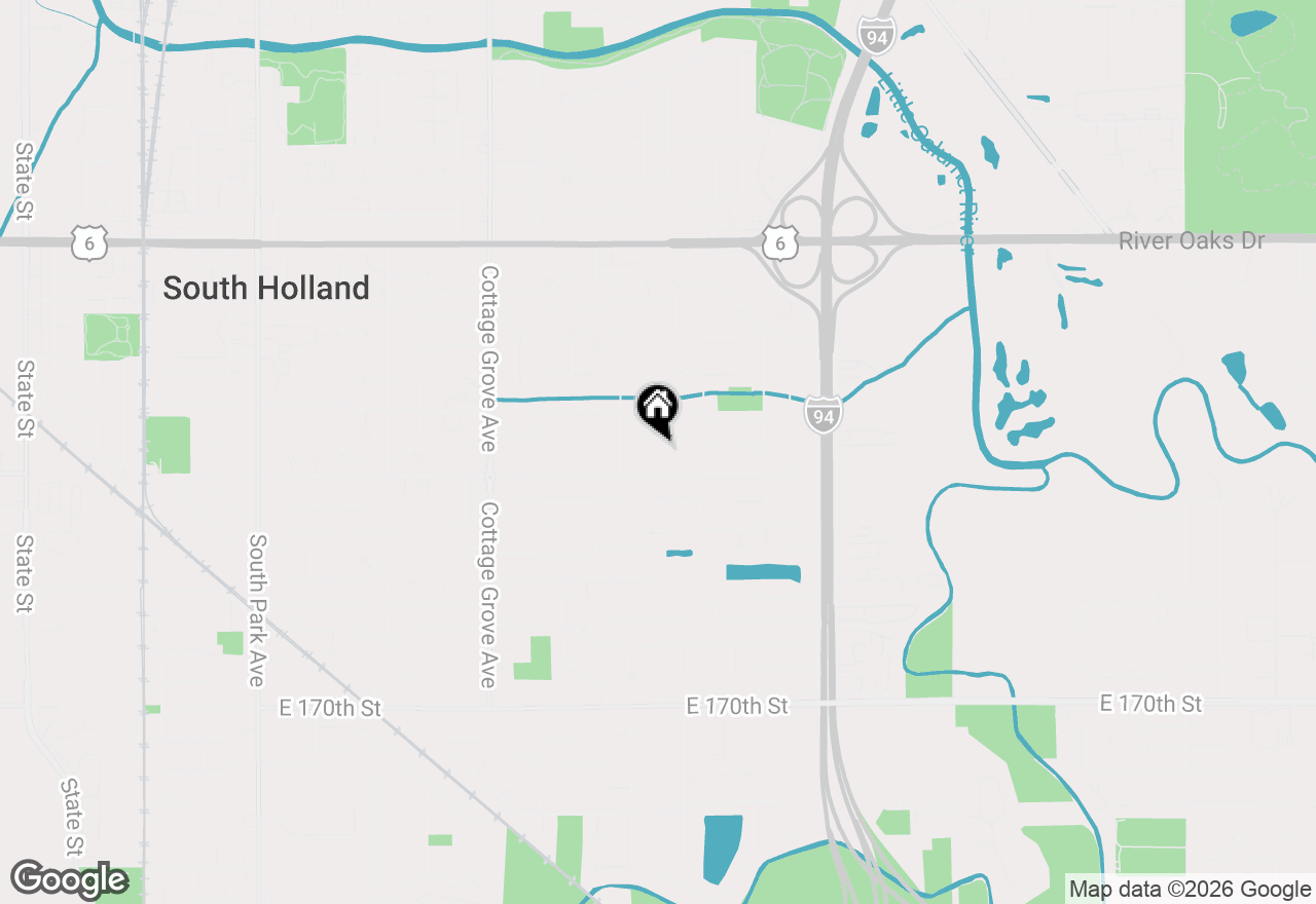 Map of 16543 Greenwood Avenue, South Holland, IL 60473