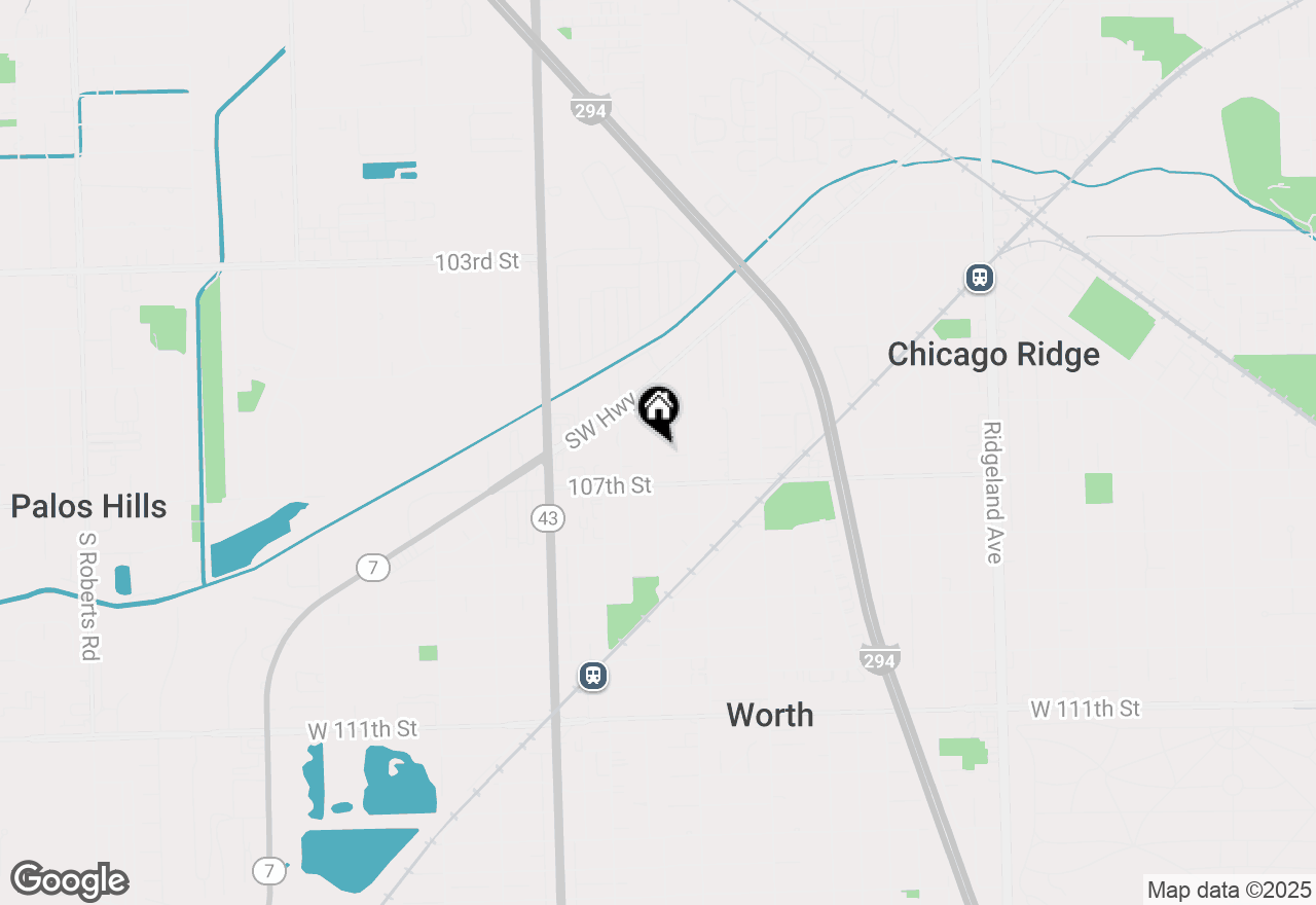 Map of 10627 S Worth Avenue, Worth, IL 60482