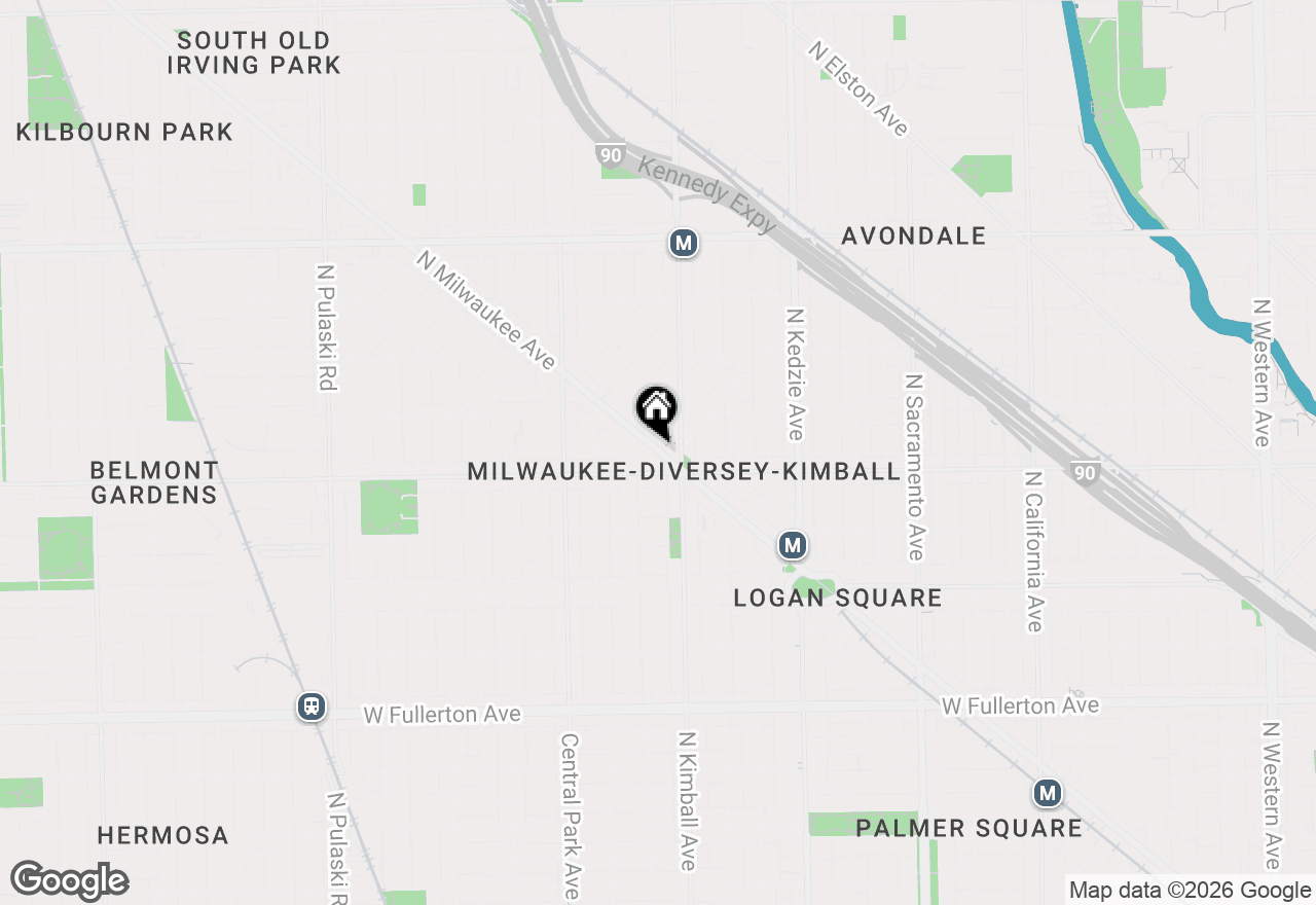 Map of 2828 N Milwaukee Avenue, Chicago, IL 60618