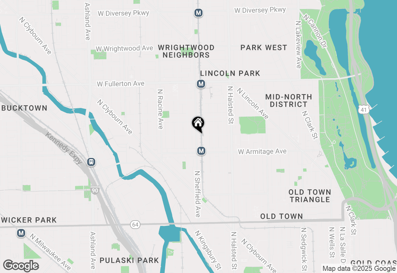 Map of 2059 N Sheffield Avenue #2F, Chicago, IL 60614