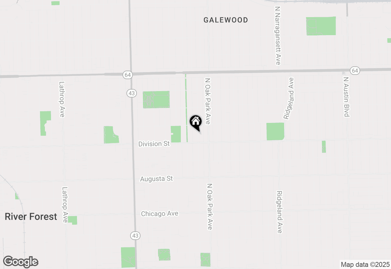 Map of 923 N Grove Avenue, Oak Park, IL 60302