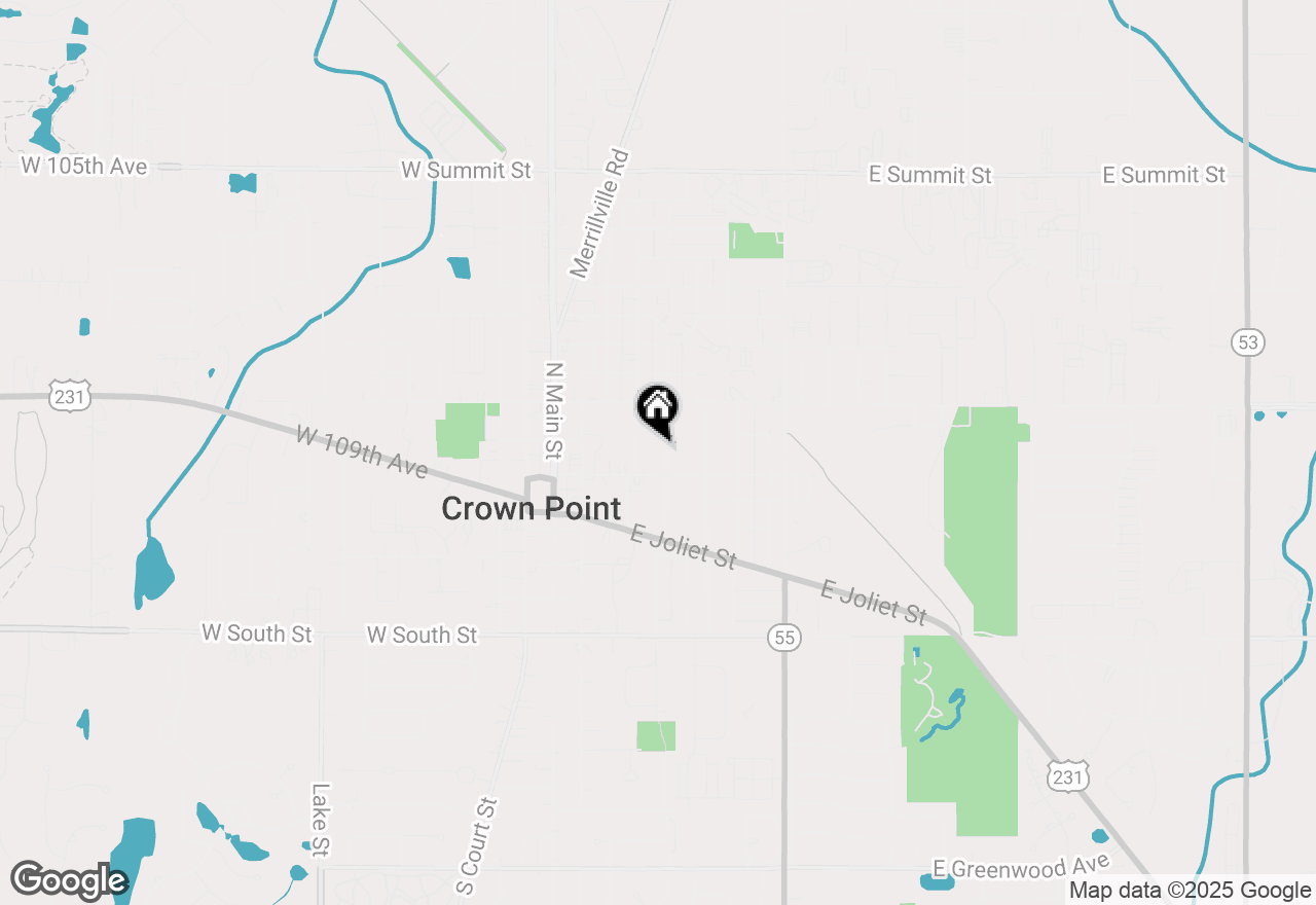 Map of 117 N Jackson Street, Crown Point, IN 46307