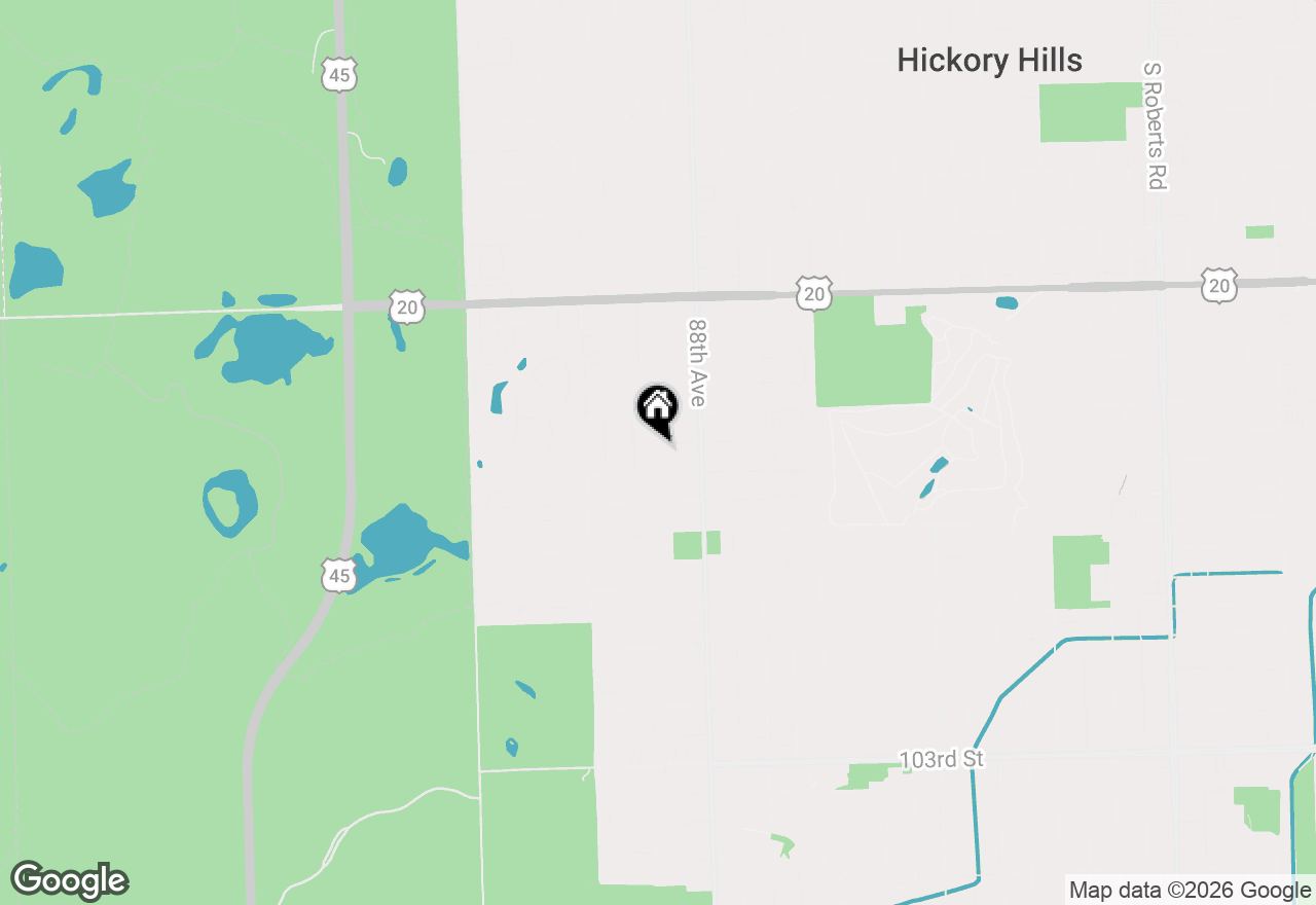 Map of 8853 W 97th Place, Palos Hills, IL 60465