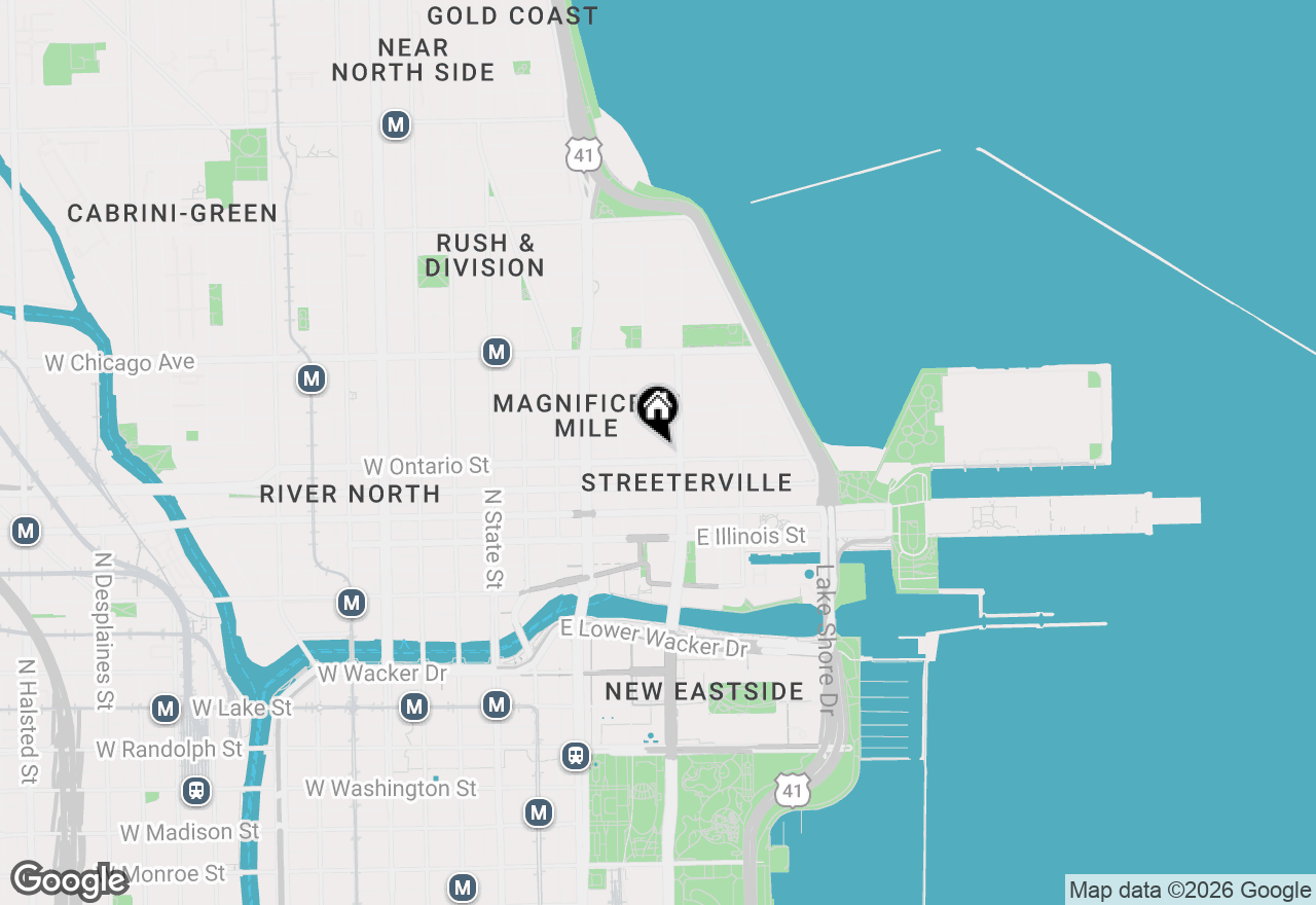 Map of 230 E Ontario Street #1304, Chicago, IL 60611