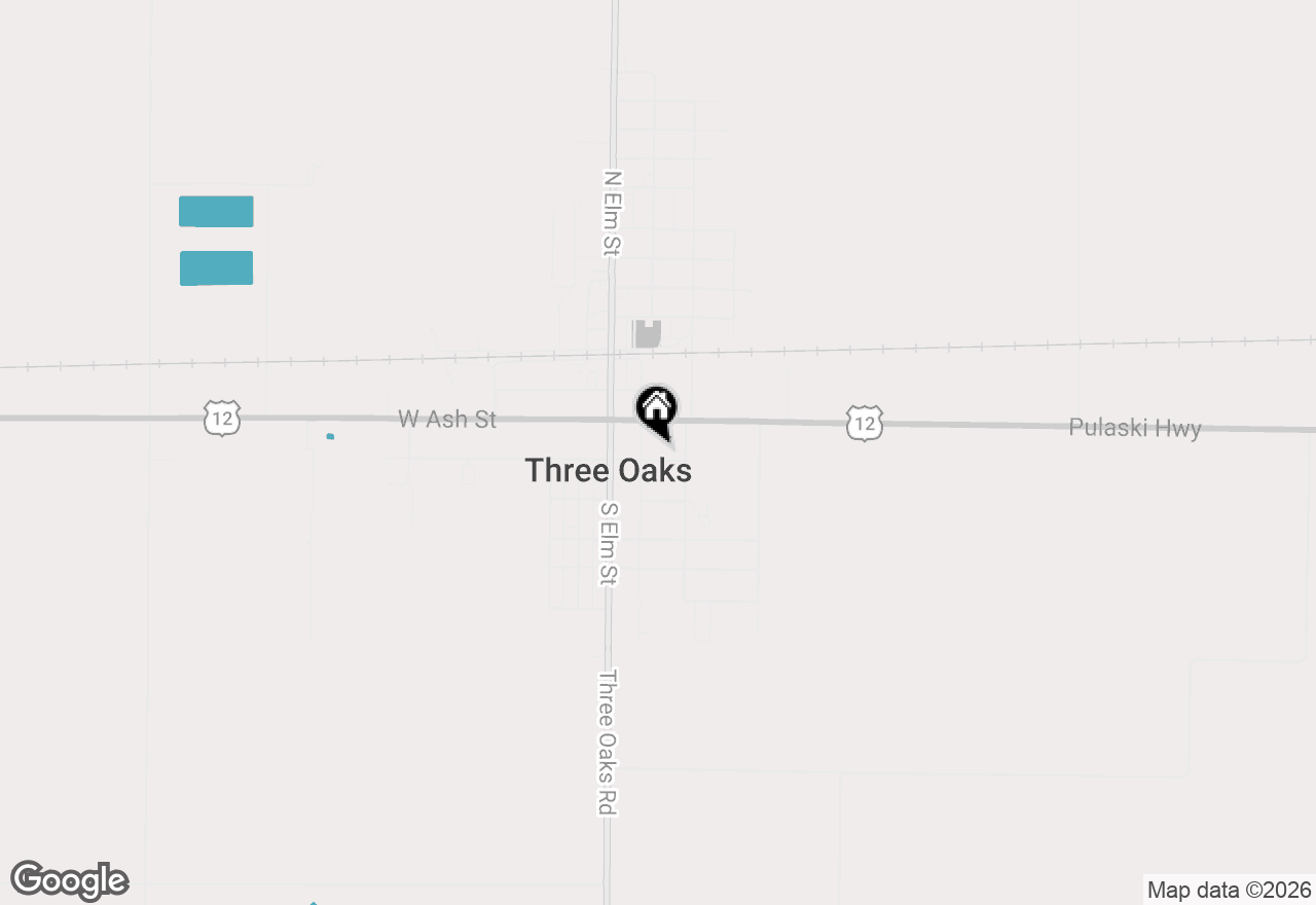 Map of 105 Locust Street E, Three Oaks, MI 49128