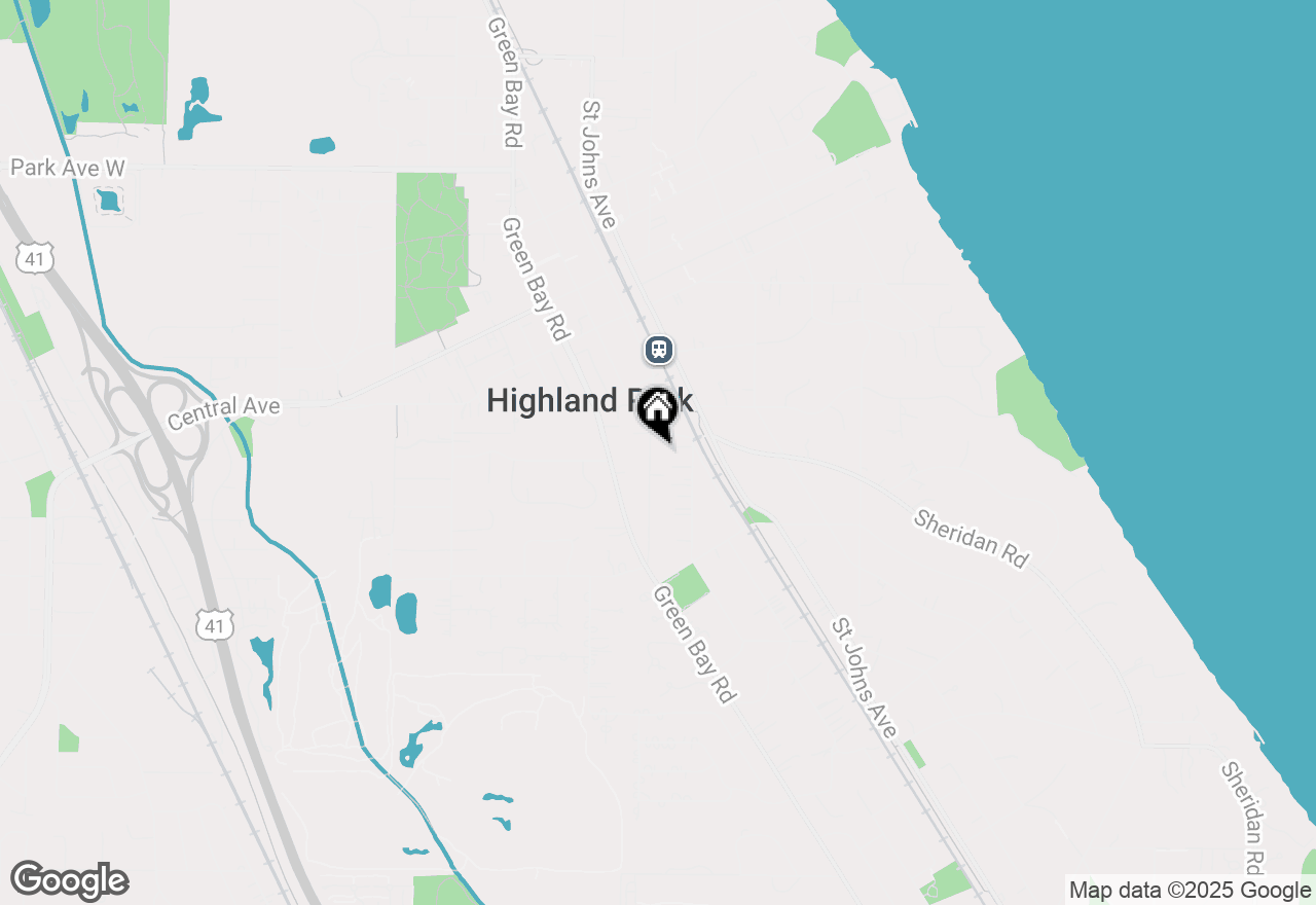 Map of (Address confidential), Highland Park, Illinois 60035