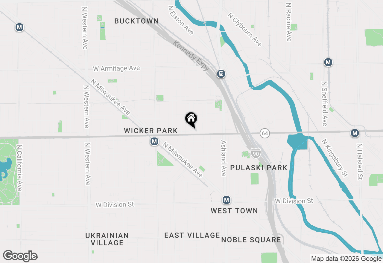 Map of 1609-11 N Wood Street, Chicago, IL 60622