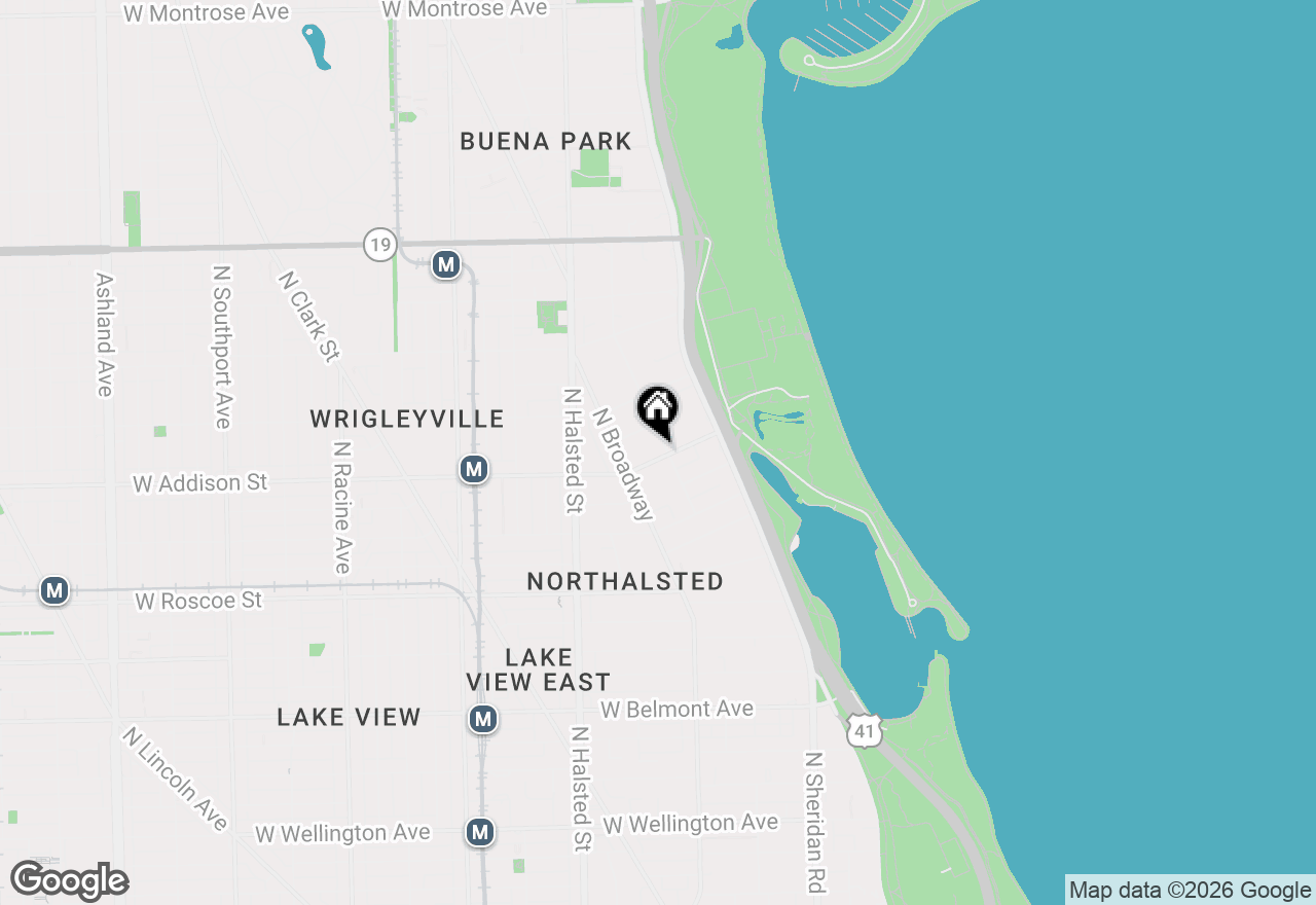 Map of 3604 N Pine Grove Avenue #2H, Chicago, IL 60613