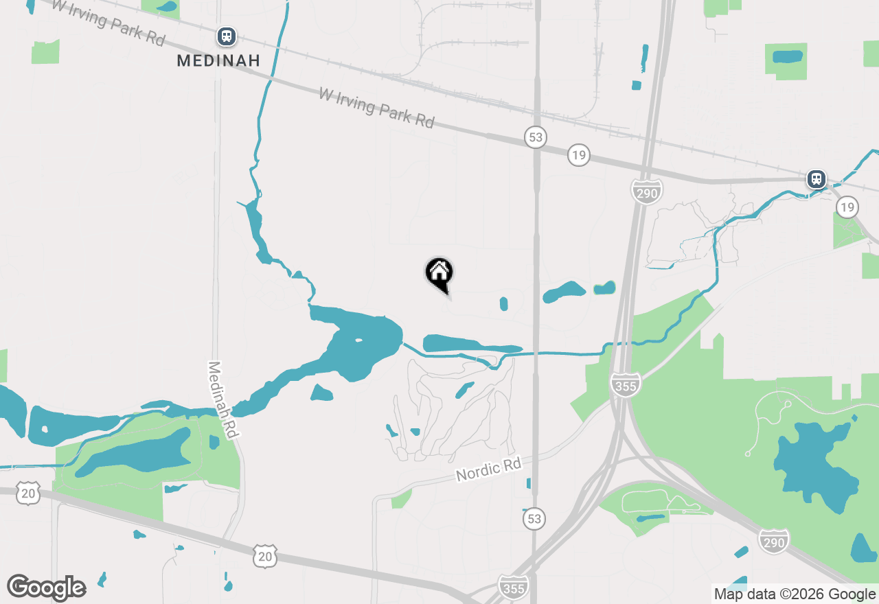 Map of 1398 Medinah Drive, Itasca, IL 60143