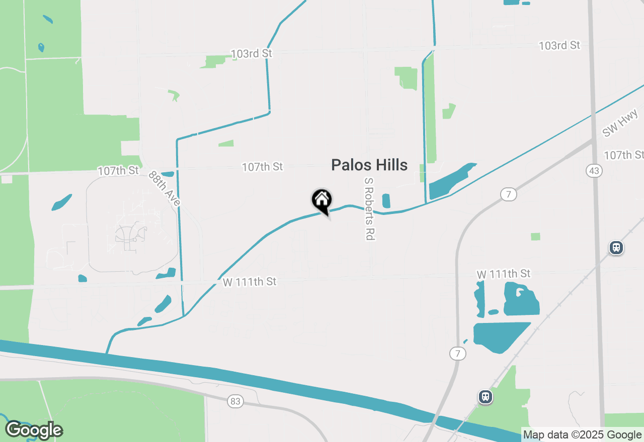 Map of 10925 Valley Court, Palos Hills, IL 60465