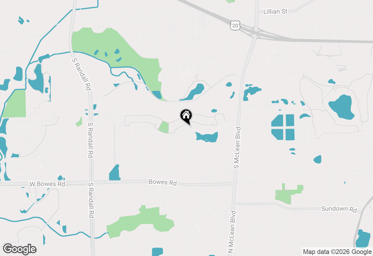 Map of 1784 College Green Drive, Elgin, IL 60123