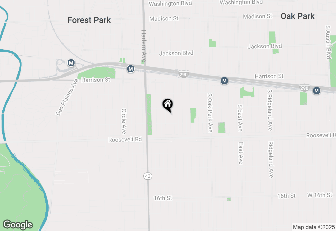 Map of 1123 Wenonah Avenue, Oak Park, IL 60304