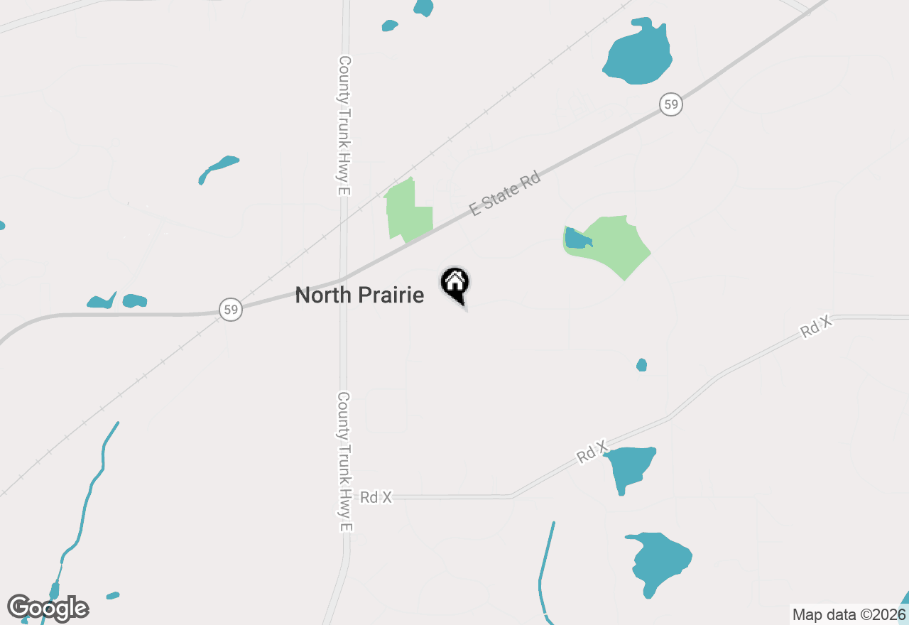 Map of 308 Prairie View Dr, North Prairie, WI 53153