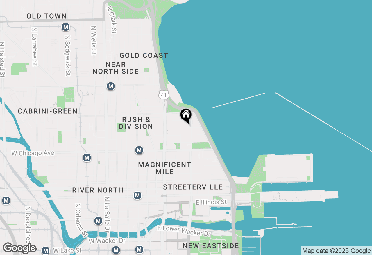 Map of 223 E Delaware #6W, Chicago, IL 60611