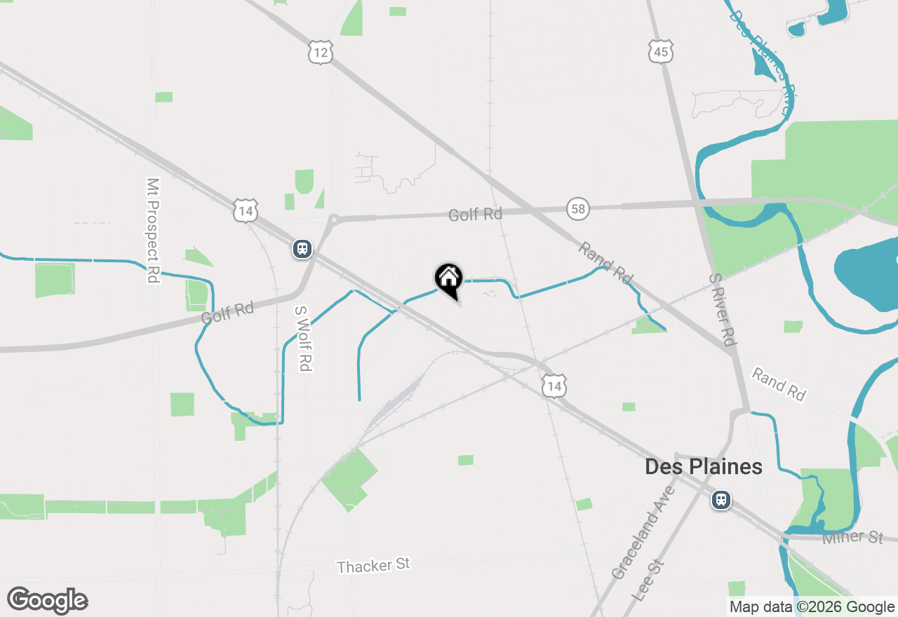 Map of 35 Nicholas Drive W, Des Plaines, IL 60016
