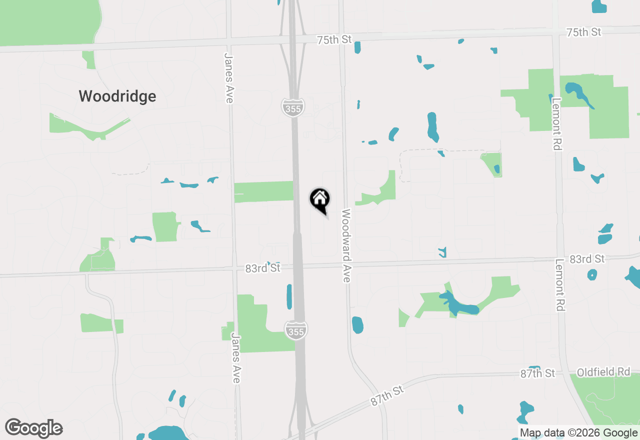 Map of 8122 Hampton Drive, Woodridge, IL 60517