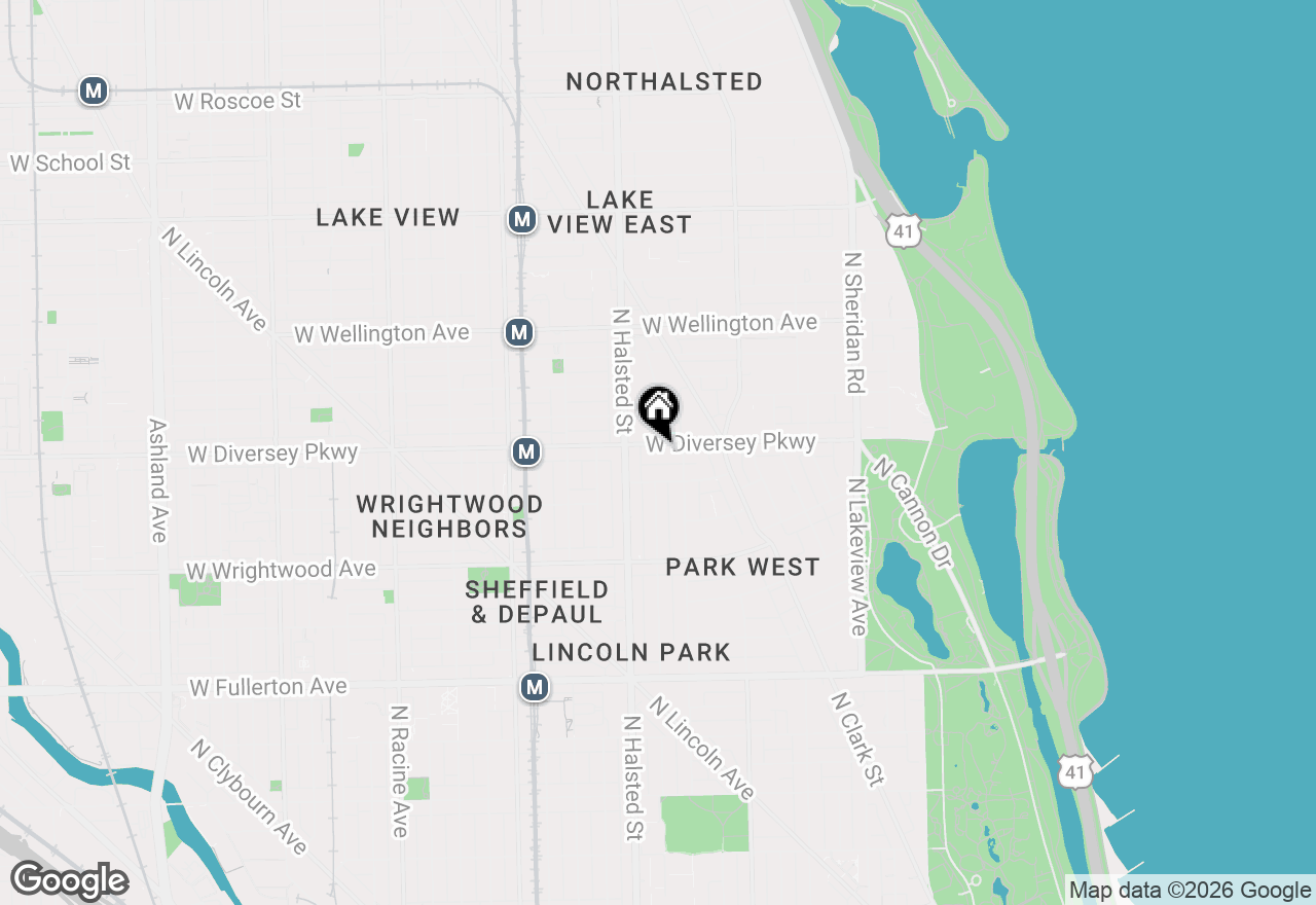 Map of 723 W Diversey Parkway #3E, Chicago, IL 60614