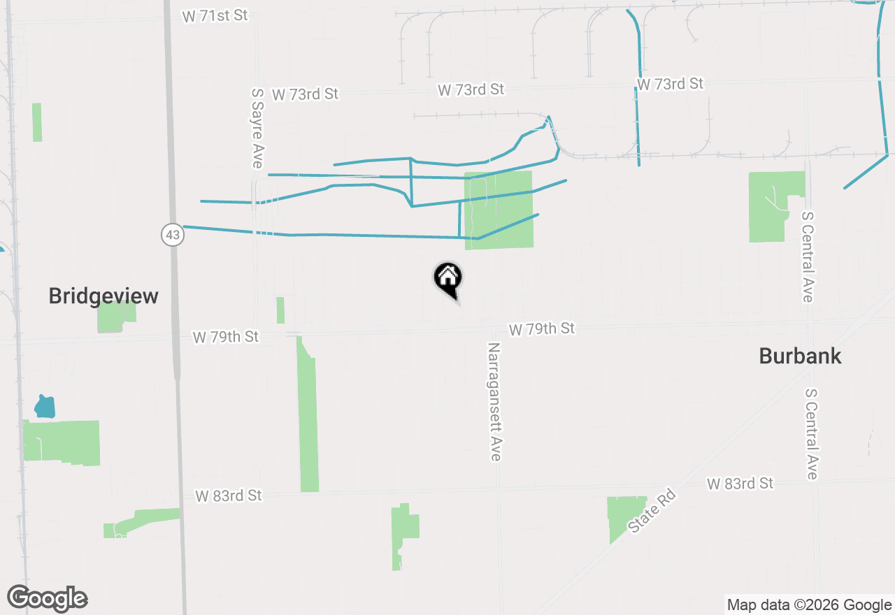 Map of 7826 Natchez Avenue, Burbank, IL 60459