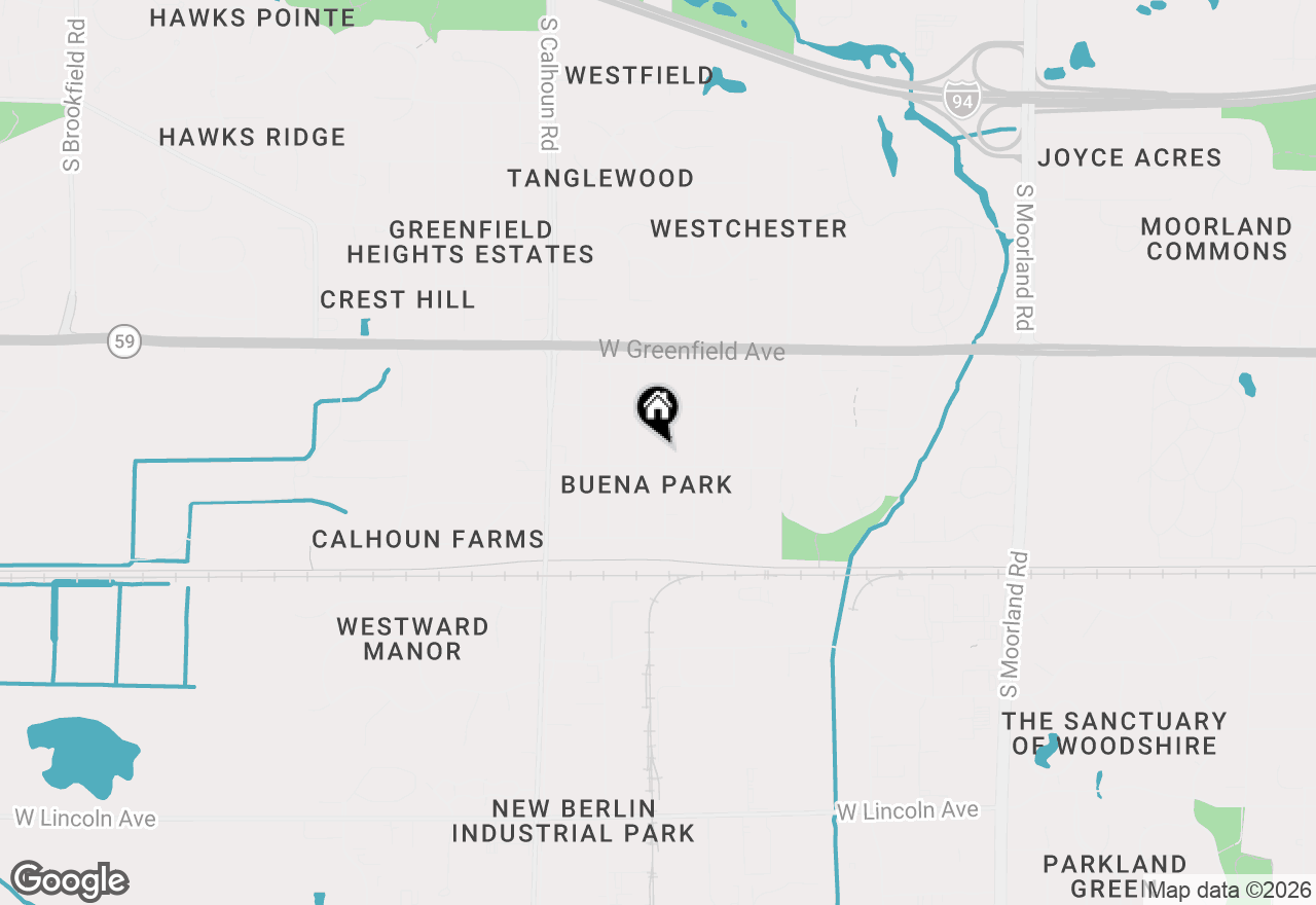 Map of 1551 S 168th St, New Berlin, WI 53151