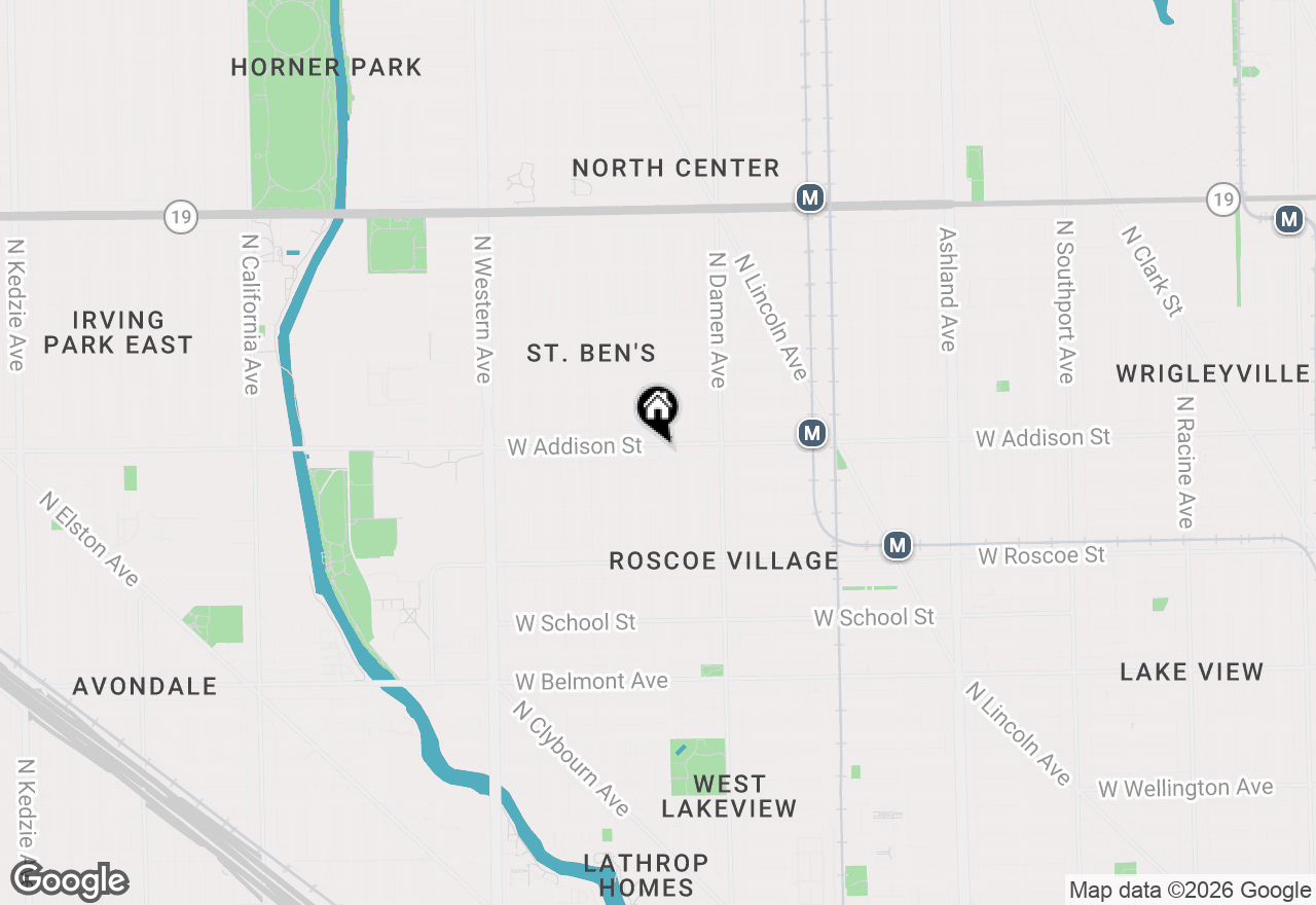 Map of 3552 N Hoyne Avenue, Chicago, IL 60618