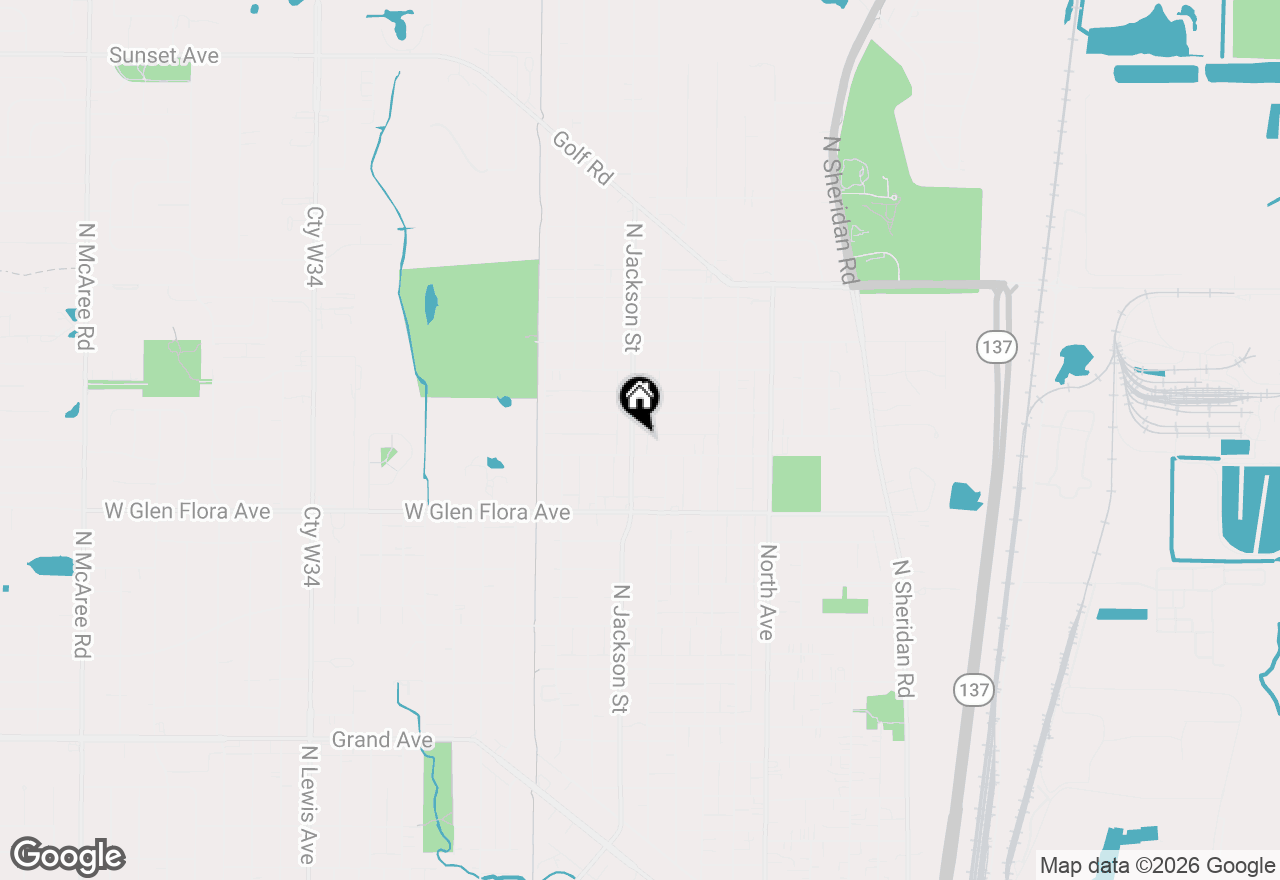 Map of 1411 N Jackson Street, Waukegan, IL 60085