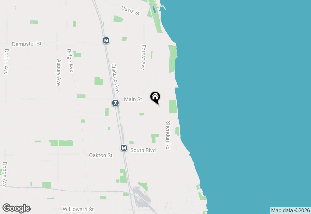 Map of 822 Michigan Avenue, Evanston, IL 60202