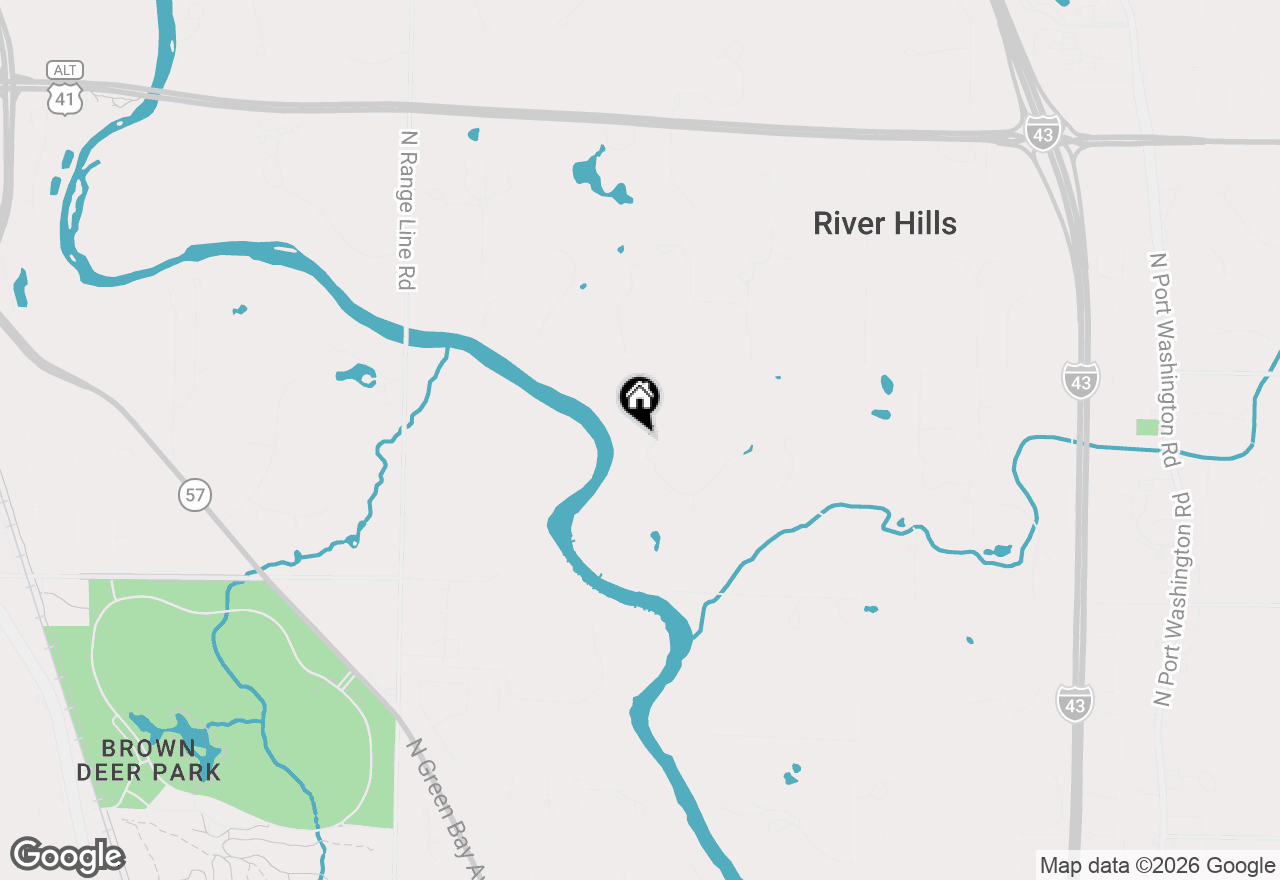 Map of 8263 N River Rd, River Hills, WI 53217