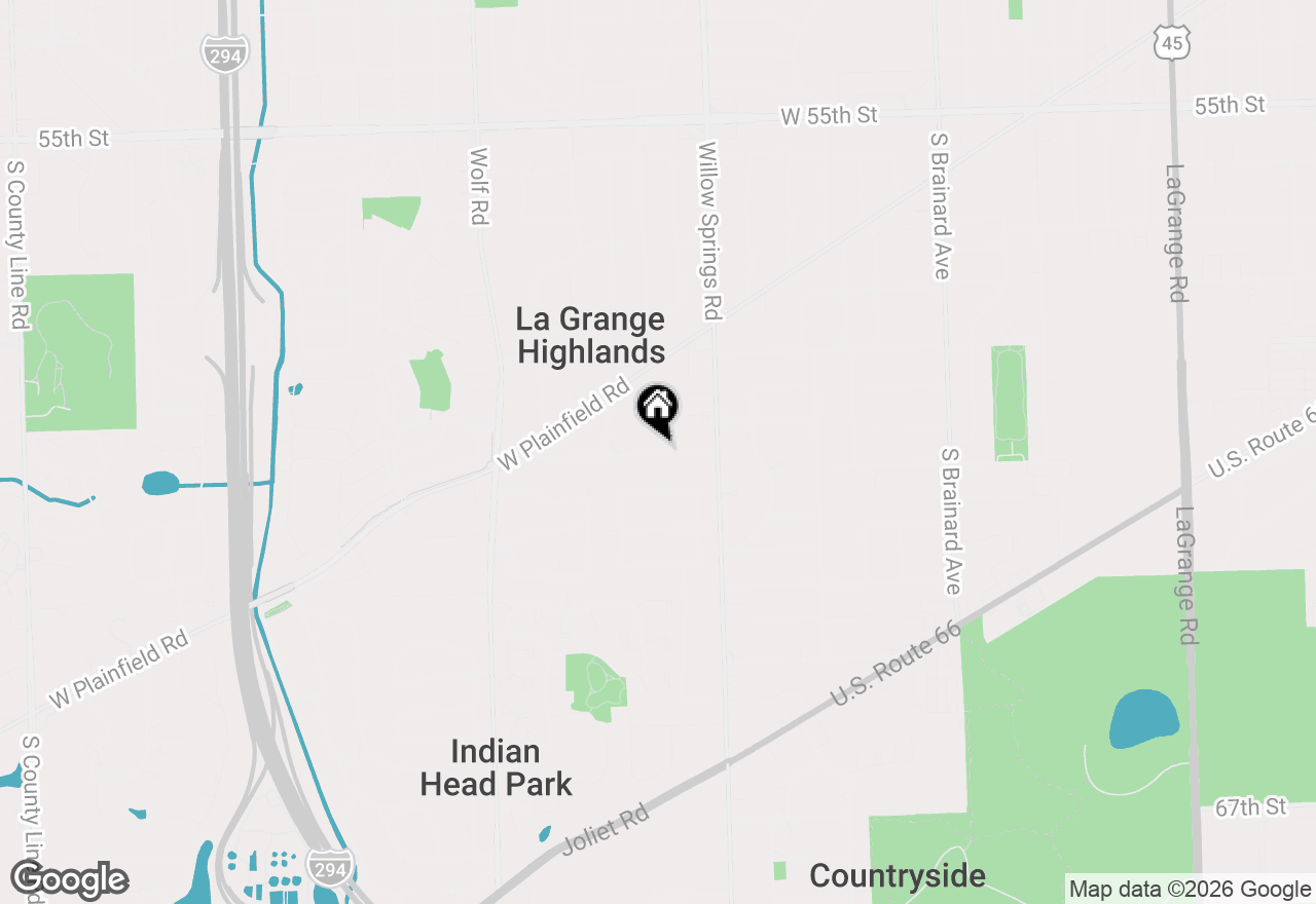 Map of 1708 60th Street, La Grange Highlands, IL 60525